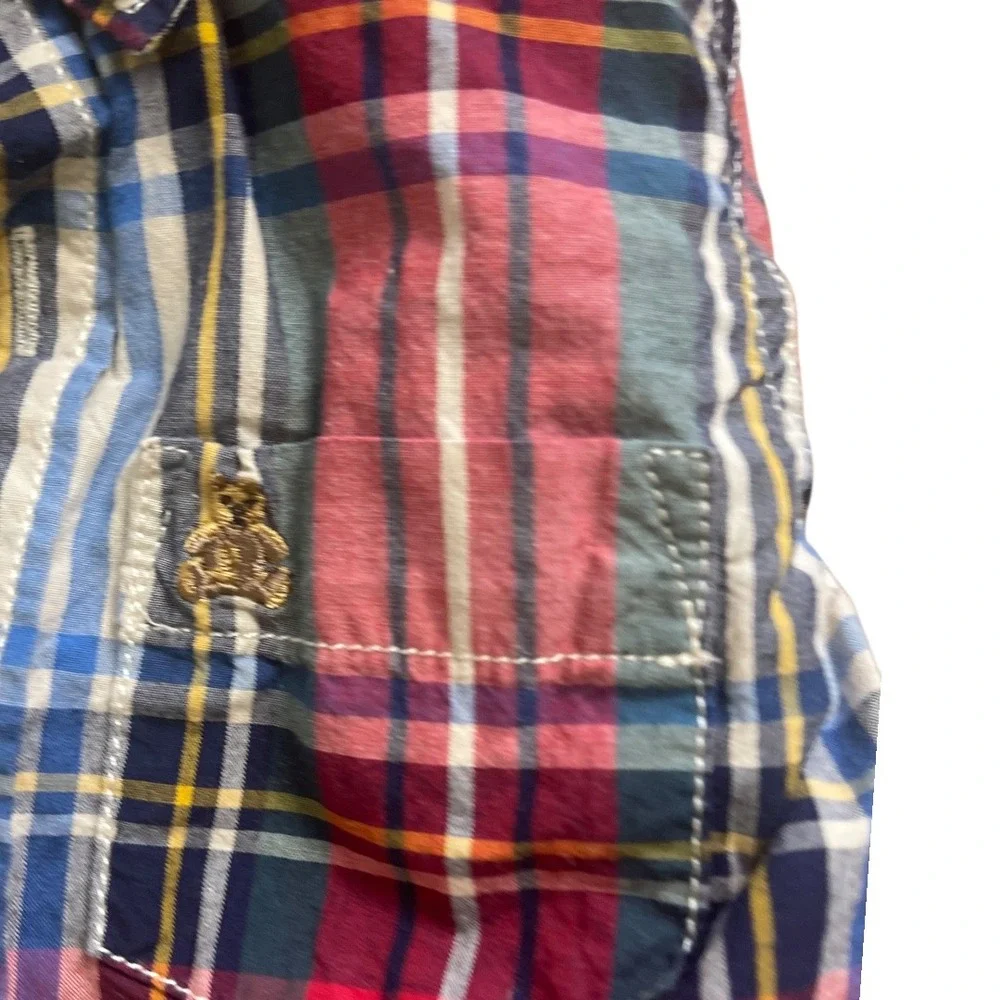 Baby Gap Red Plaid Long‎ Sleeve Preppy Button Down Shirt 2 Years Toddler